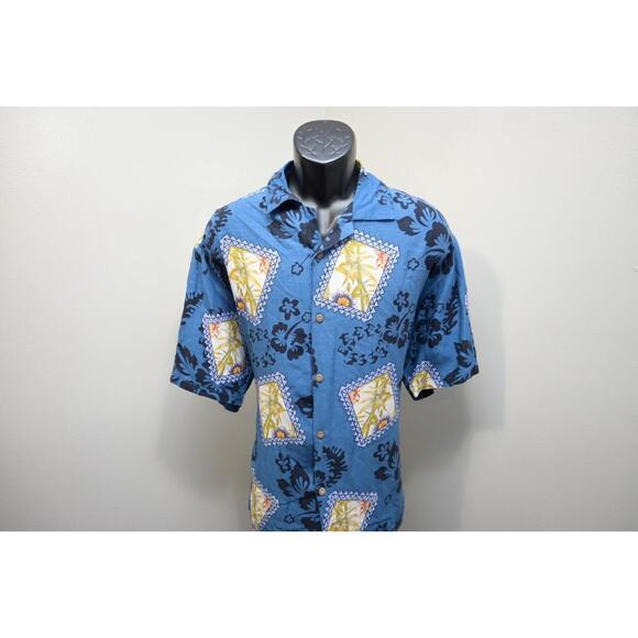 VTG 90's Thums Up Hawaiian Shirt 100% Rayon Floral Short Sleeve Mens Size XL - Picture 4 of 8